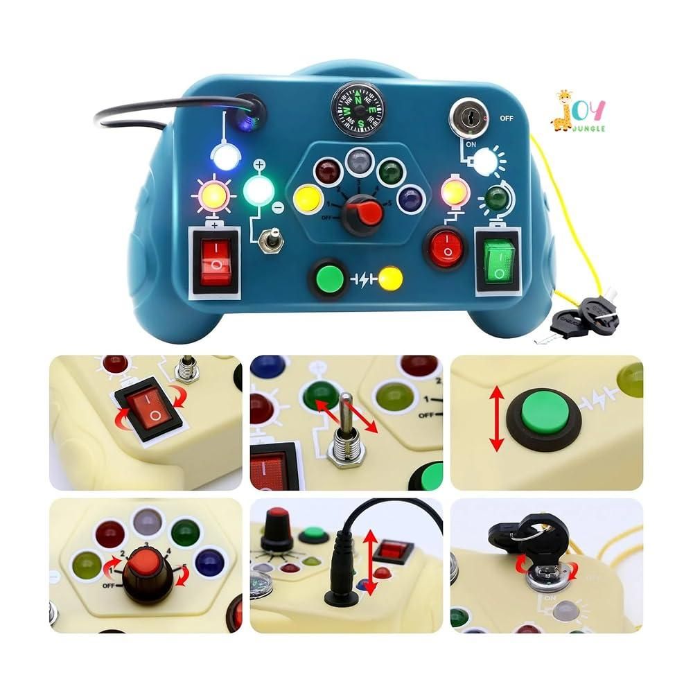 Toddler Busy Board Switch Light Game For Hand-Eye Coordination & Brain Development