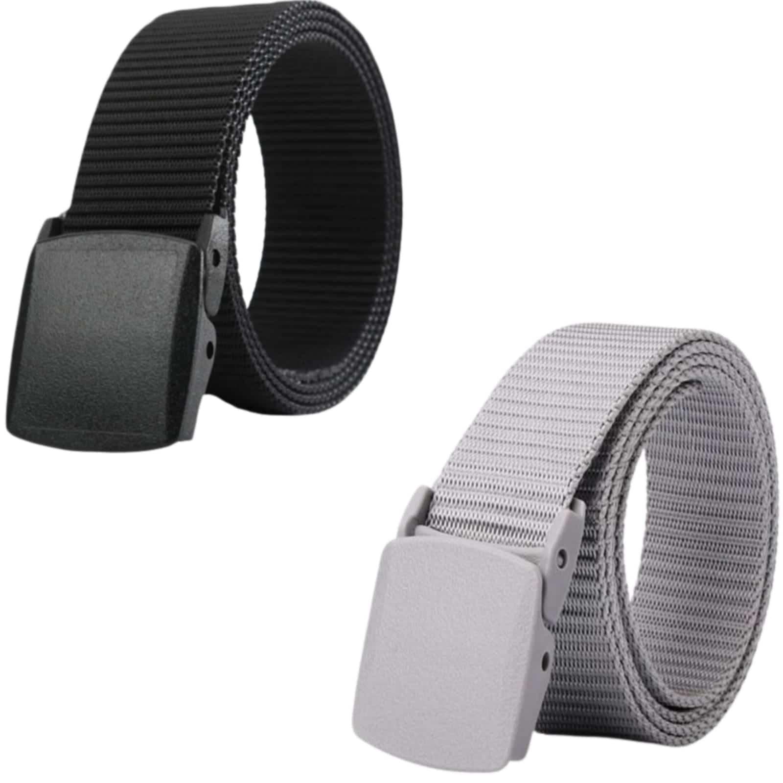 Unisex Canvas Belt Pack Of 2 FD CANVAS BELT BLK GREY