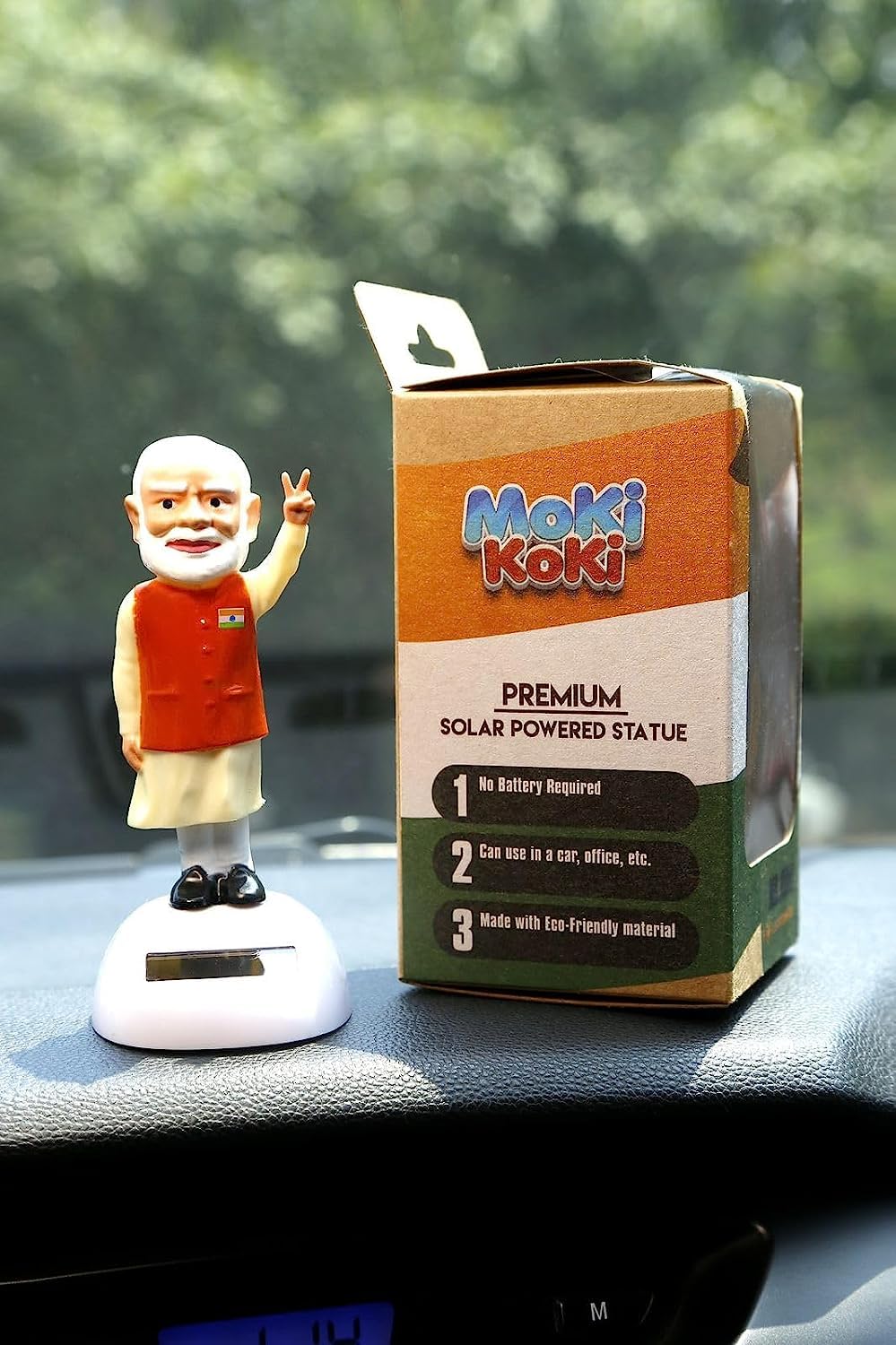 Solar Waving Modi Ji Statue (Pack of 2)